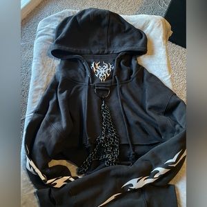 Dolls kill cropped hoodie